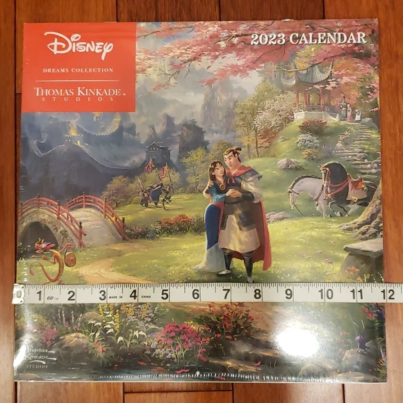 2023 Disney Dreams Thomas Kinkade 16 month wall calendar 12" x 12" - Picture 12 of 12